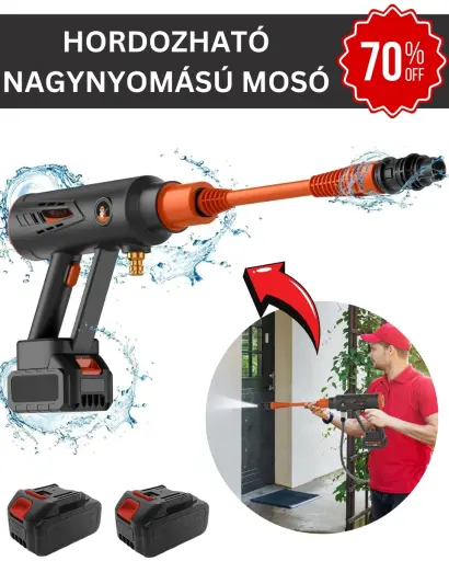 3 az 1-ben- tisztítás, öblítés, locsolás. Könnyű tisztítás erőteljes mosóval. 70% kedvezmény és ingyenes szállítás