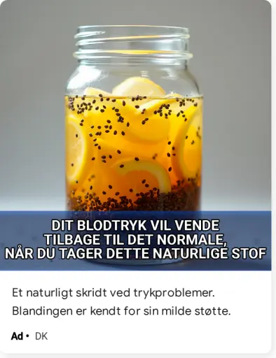 Et naturligt skridt ved trykproblemer