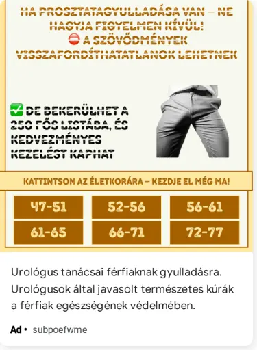 Urológus tanácsai férfiaknak gyulladásra