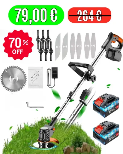 Pjaukite žolę be triukšmo ir vibracijos. Pjaukite žolę ir augalus be laido, lengvai ir efektyviai su mūsų žoliapjove.