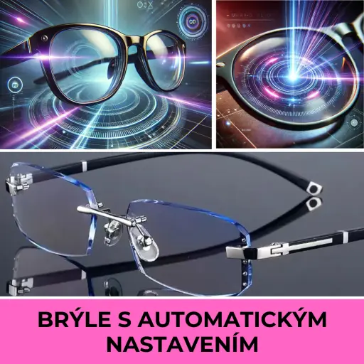 Dynamické brýle pro blízko i na dálku. Čtecí brýle s automatickým nastavením od 0 do 4 dioptrií, platba na dobírku