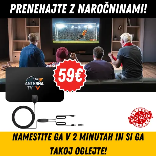 Gledajte TV brezplačno za vedno. Šport, filmi in serije brezplačno z močno in enostavno digitalno anteno