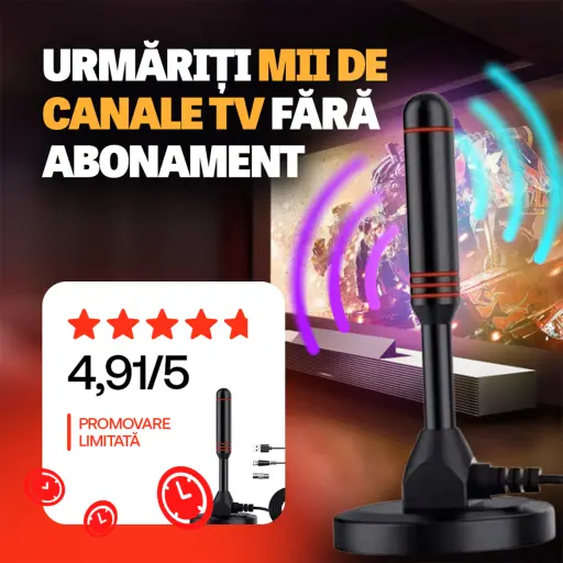 Prinde canale TV gratuit. Accesează canale gratuite prin antena digitală.