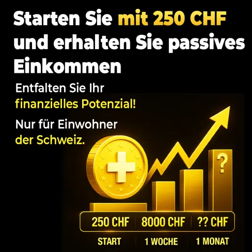Finanzielle Möglichkeiten in der Schweiz. Nutzen Sie zuverlässige Instrumente, um Ihre Chancen zu maximieren