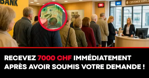 Profitez de cette occasion unique. Une chance accessible à tous les Suisses