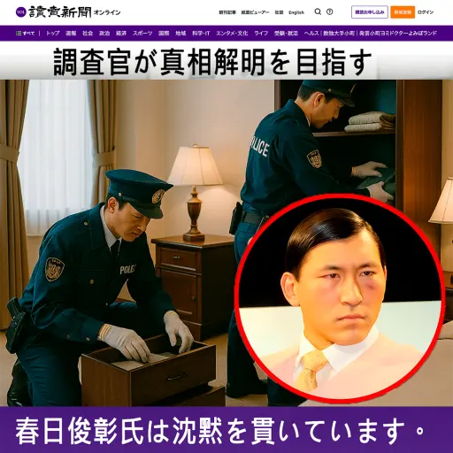 証拠として書類が押収された。 | 資金の流れを分析中