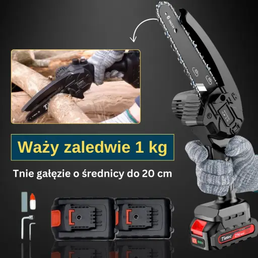 Tnie drewno bez wysiłku. Tnij gałęzie do 20 cm. 50% rabatu, dostawa w 24h
