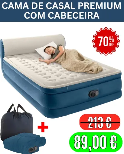 Cama inflável fácil de montar e guardar. Cama inflável fácil de montar, durável e com excelente suporte para noites tranquilas