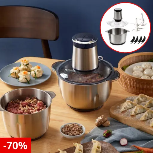 Krája Rovnomerne, bez Veľkých Kúskov. Ostré nože krájajú ingrediencie rovnomerne, zabezpečujú dokonalú konzistenciu v recepte