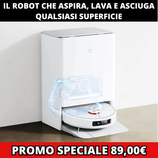 Il robot aspira lavapavimenti. Prenotalo subito in offerta speciale a soli 89,00 €. Ultime disponibilità in sotto-costo
