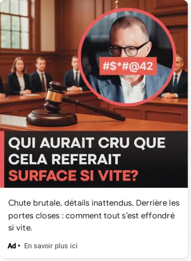 Chute brutale, détails inattendus