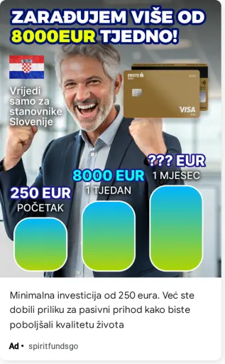 Minimalna investicija od 250 eura